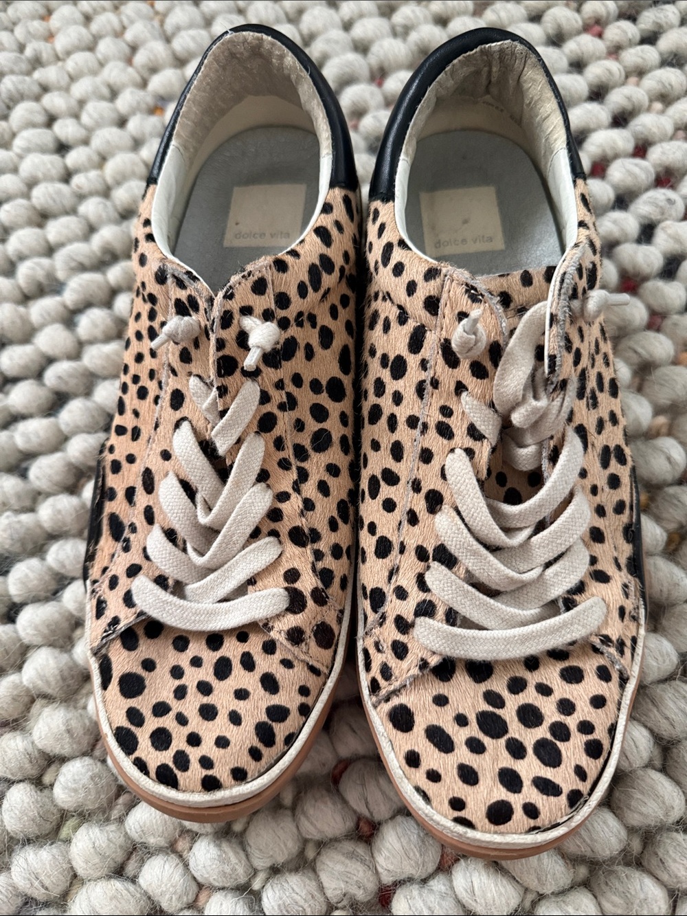 Dolce Vita Kids Cheetah-Print Sneakers in Tan and Black